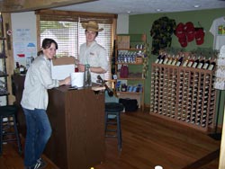 Chris and Molly in the tasting room